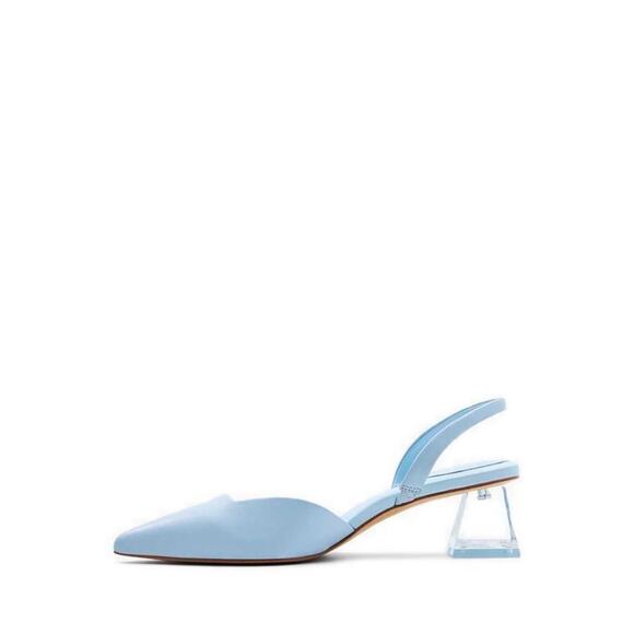 Aldo Malaga Blue Acrylic Heels - 8 - Blue - Picture 2 of 7